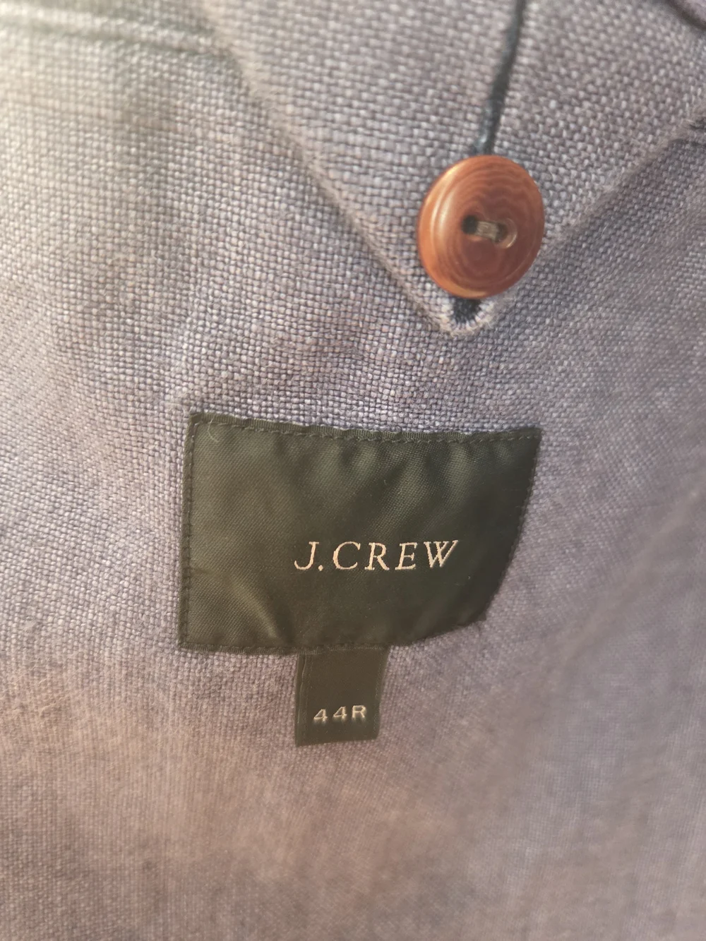 J. Crew Mens 100% Baird McNutt Irish Linen Mid Blue Blazer Sport Coat (44R)
